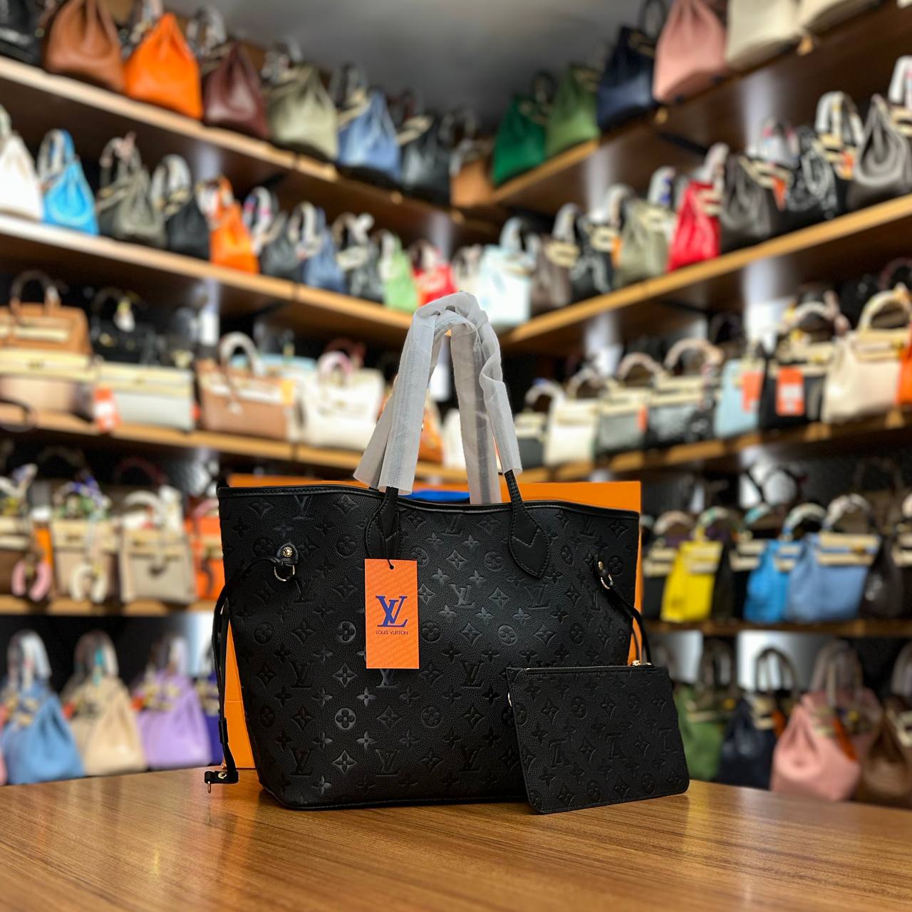 Louis Vuitton Neverfull MM Monogram Empreinte Black
