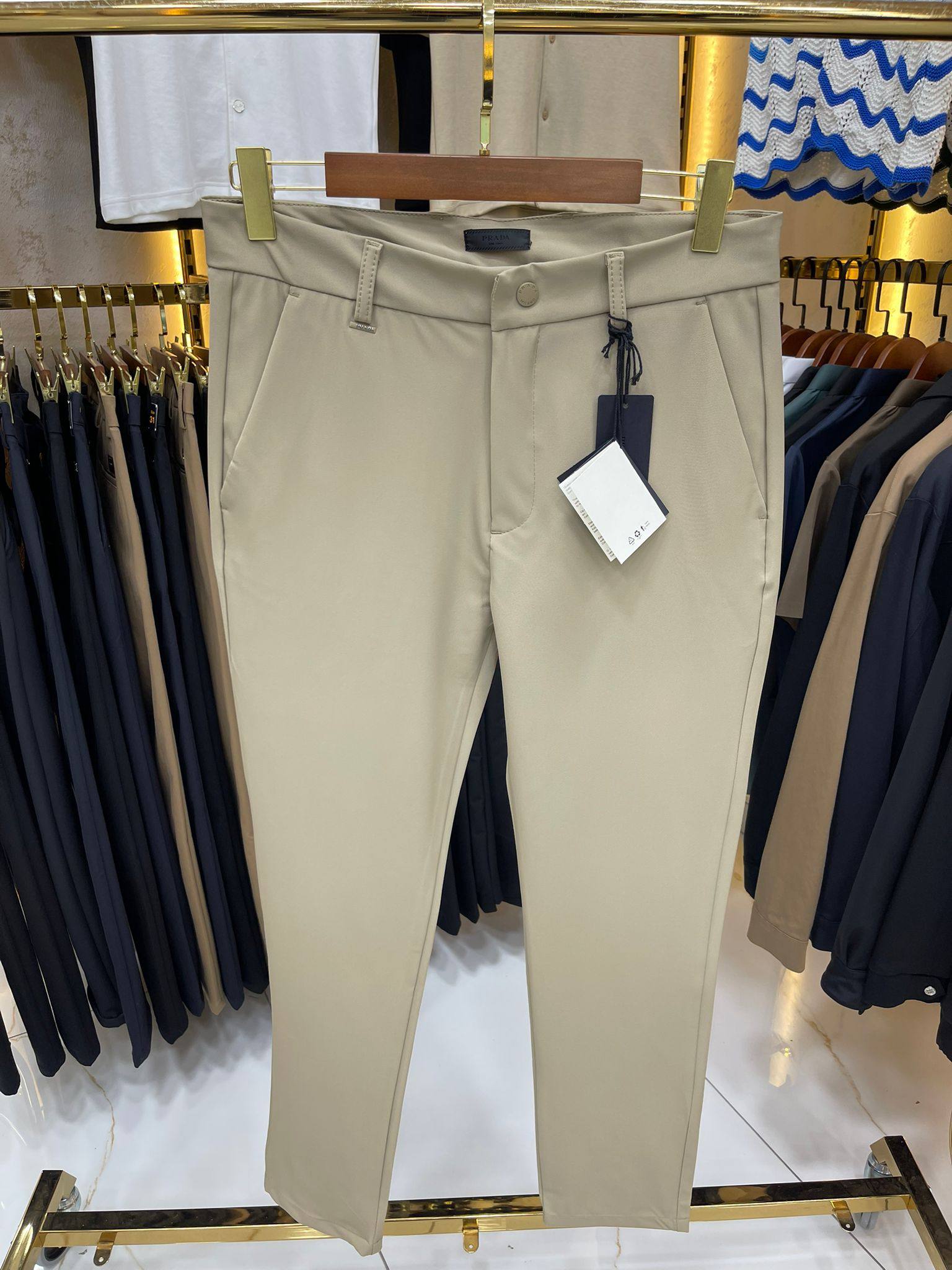 Prada Beige Tailored Trousers