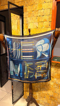 Hermès Cavalcades Silk Scarf Blue & Black