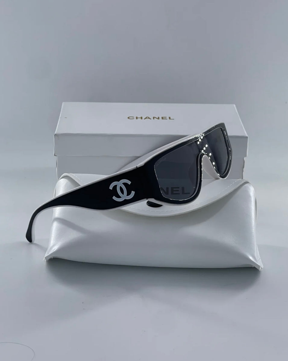 Chanel CC Shield Sunglasses Black