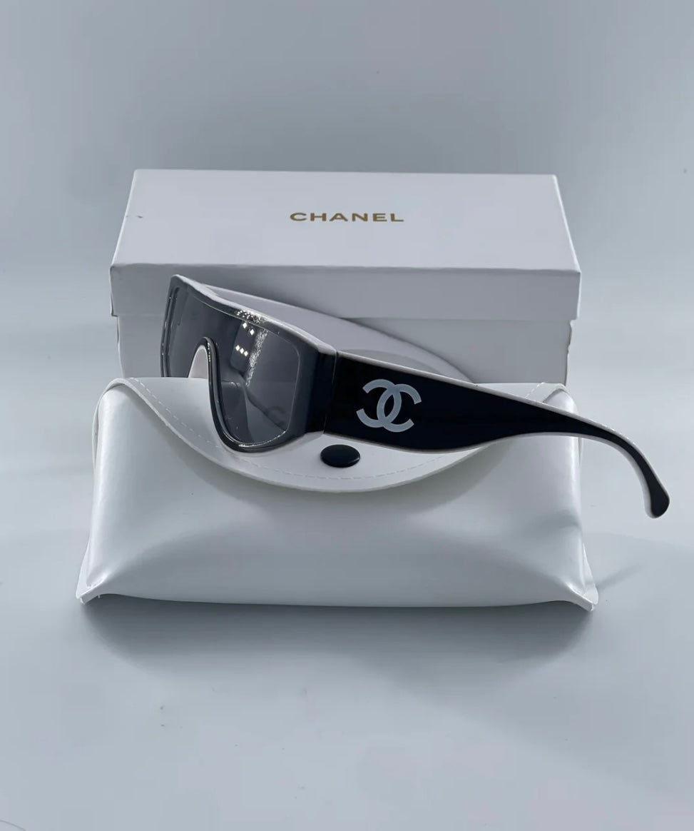 Chanel CC Shield Sunglasses Black