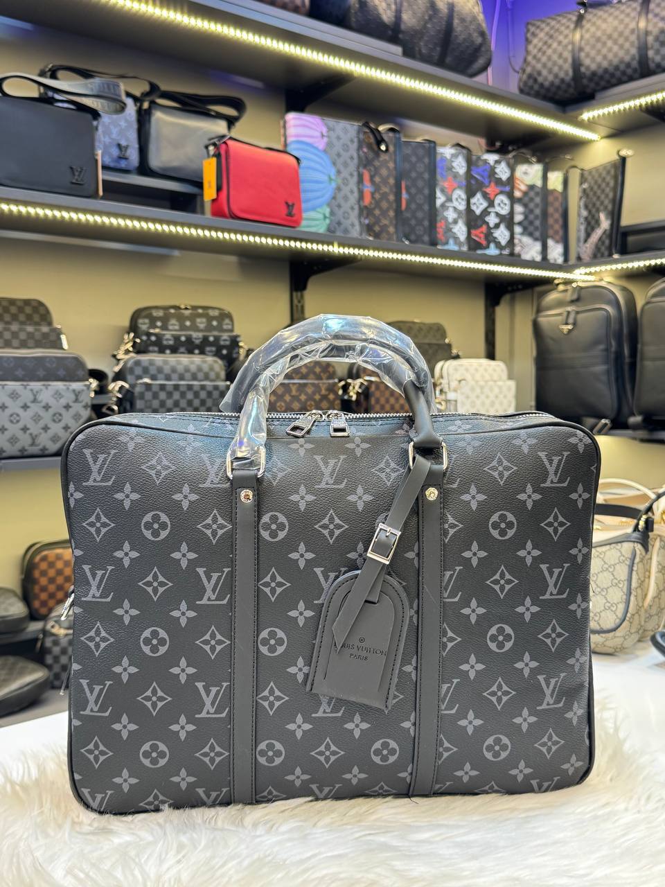 Louis Vuitton Laptop Case Black Monogram