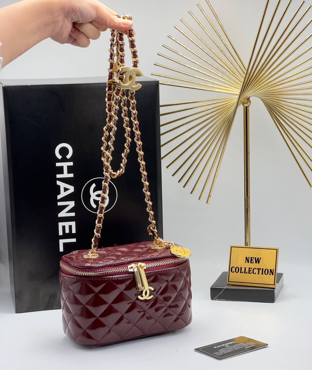 Chanel Vanity Case Bag Burgundy