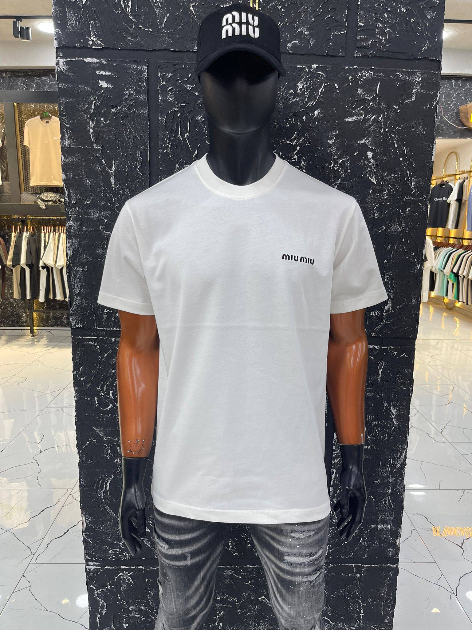 Miu Miu Logo T-Shirt White