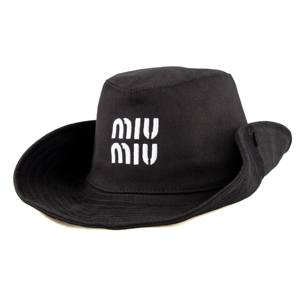 Miu Miu Logo Bucket Hat Black