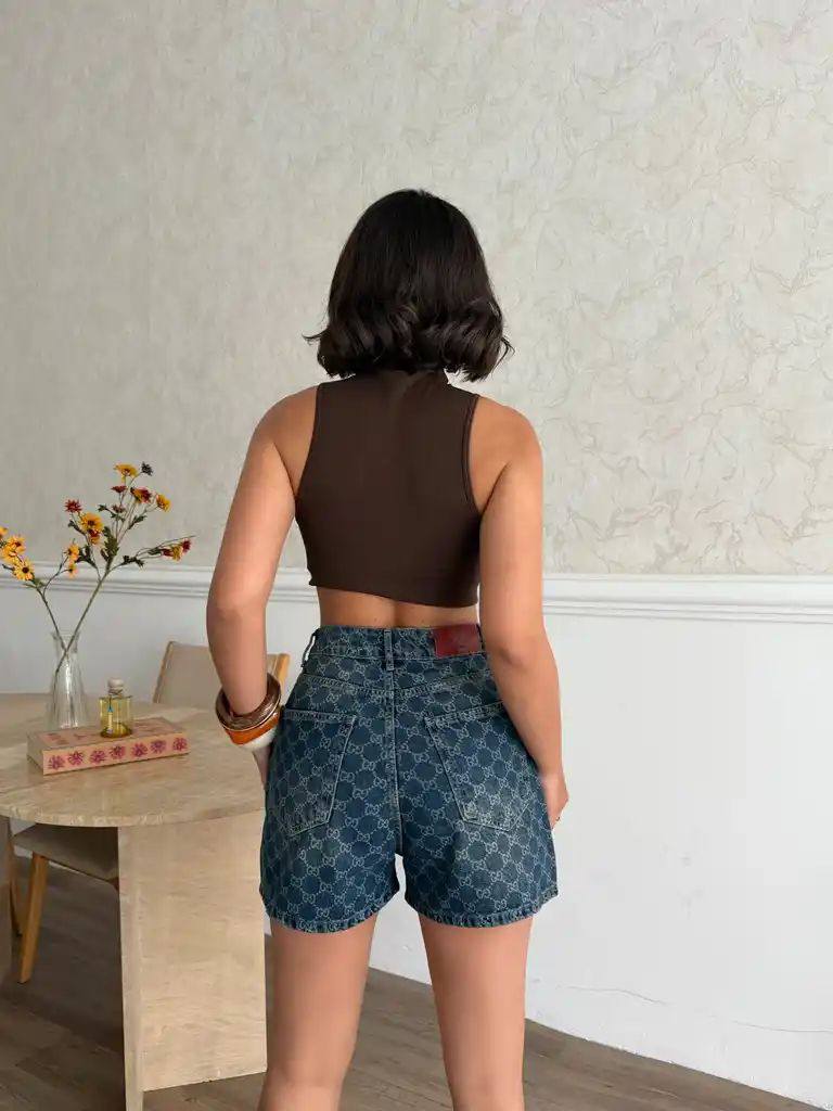 Gucci GG Denim Shorts Monogram