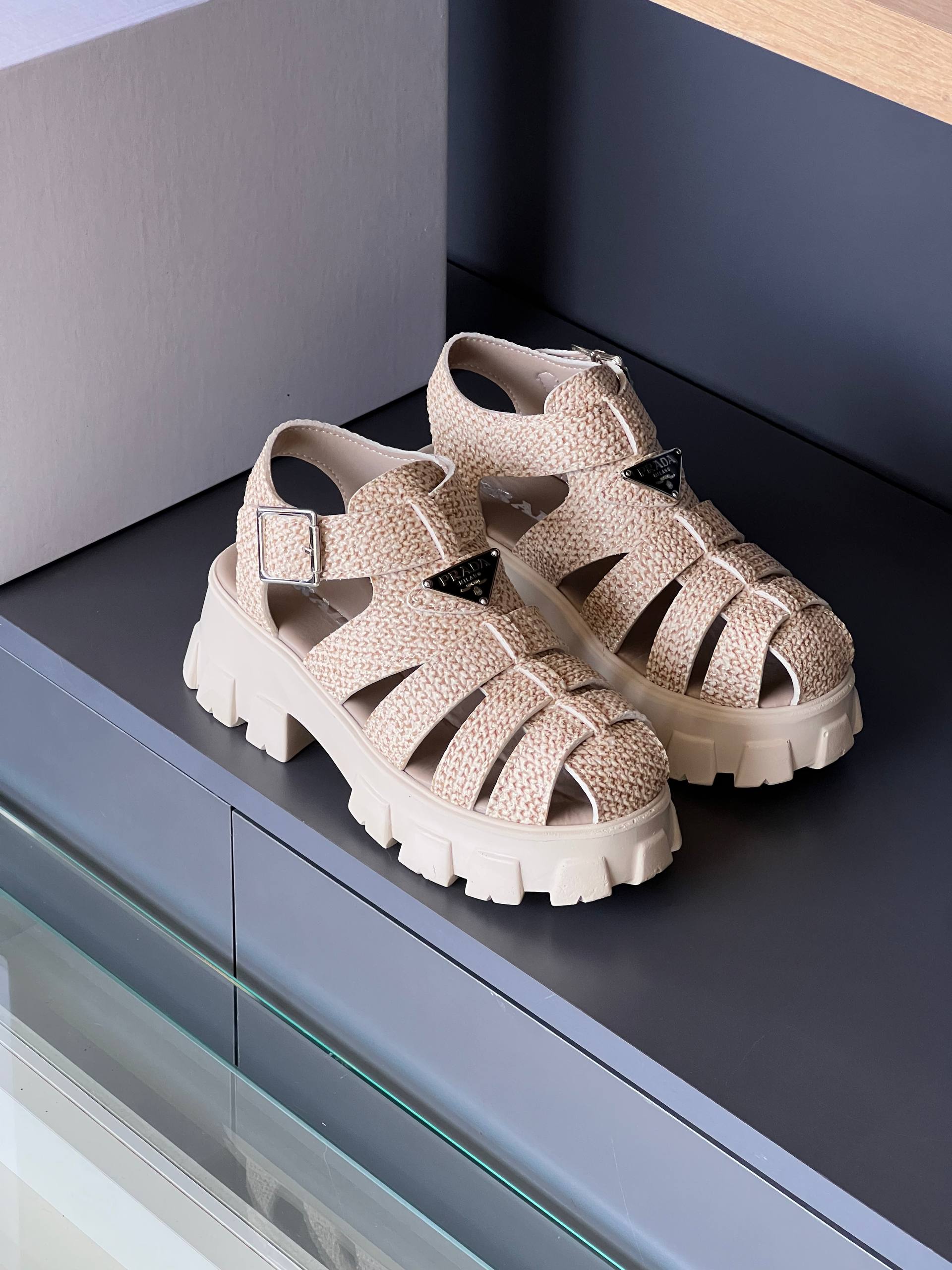 Prada Monolith Sandals