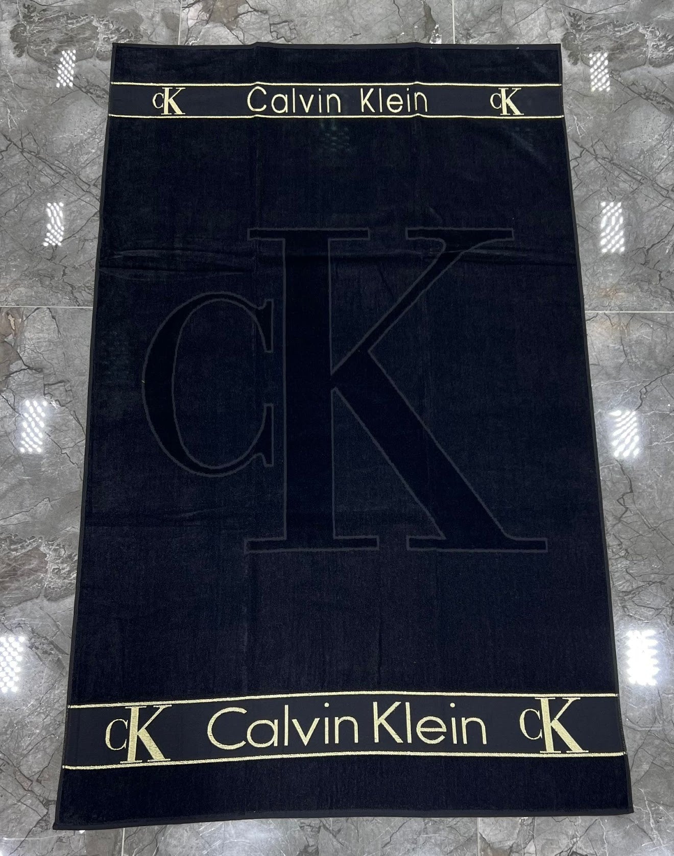 Calvin Klein CK Logo Beach Towel