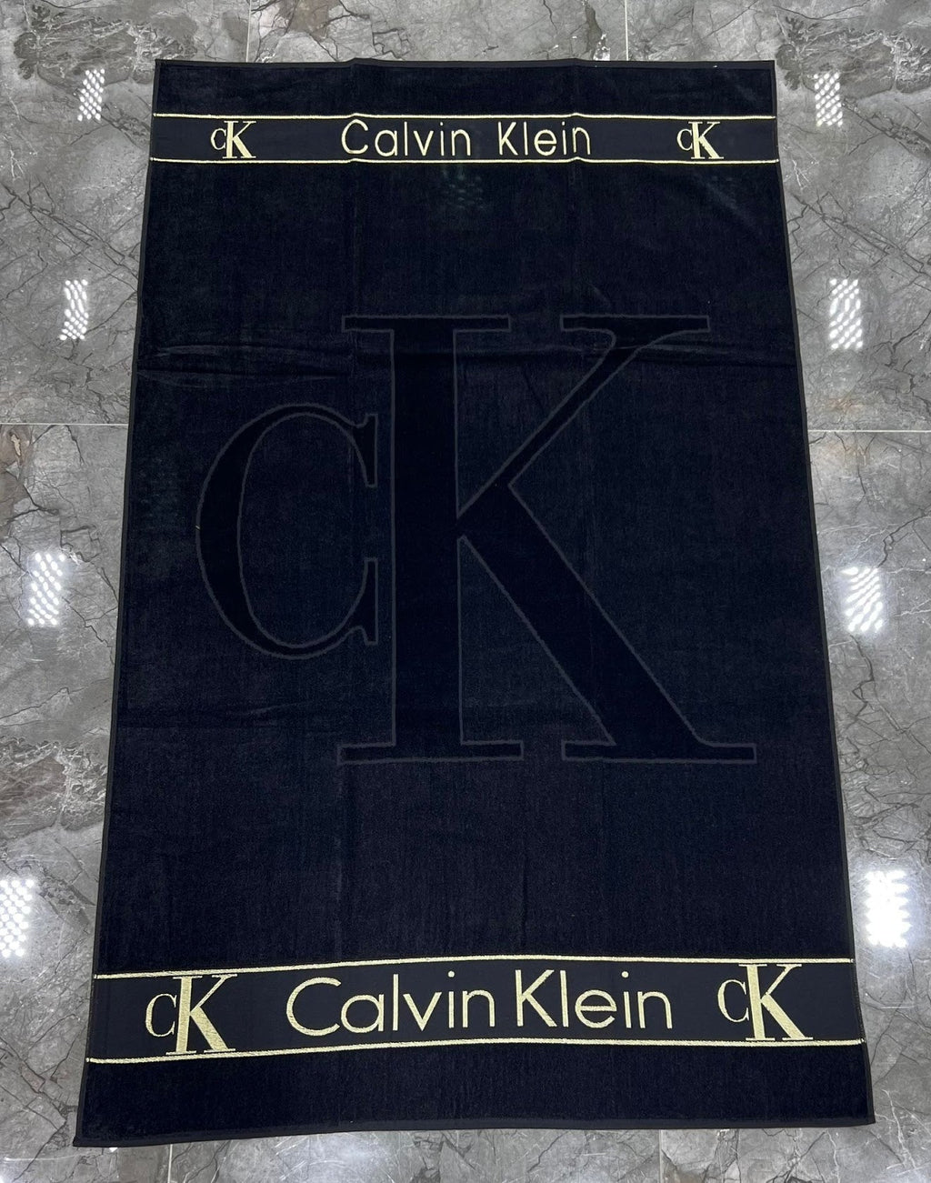 Calvin Klein CK Logo Beach Towel