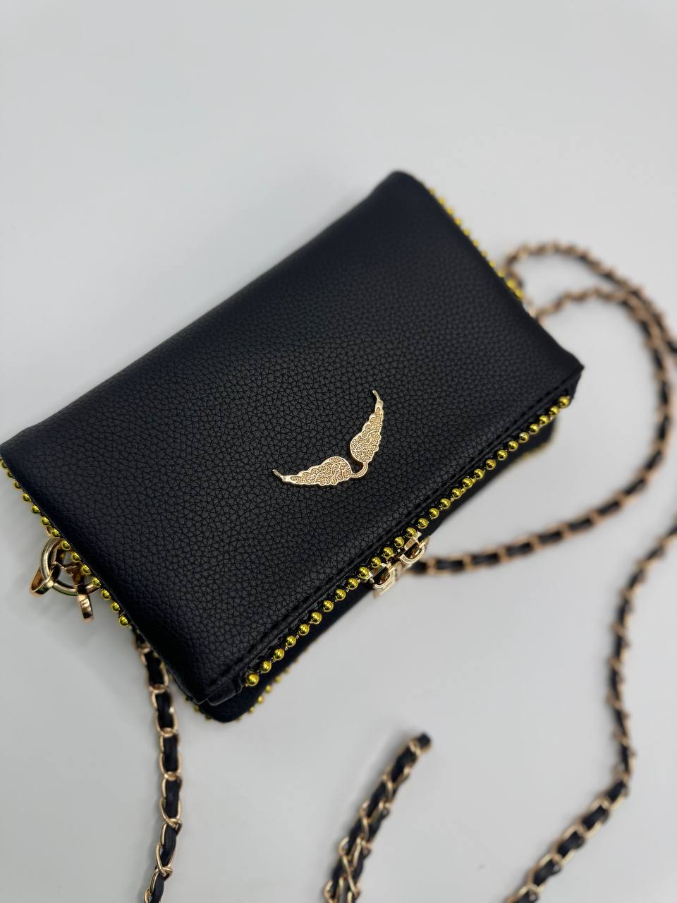 Zadig & Voltaire Wings Leather Crossbody Bag Black