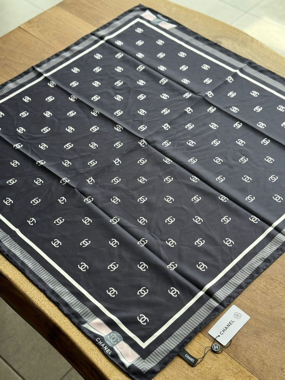 Chanel CC Logo Silk Scarf