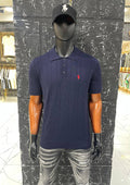 Polo Ralph Lauren Cable Knit Polo Shirt Blue