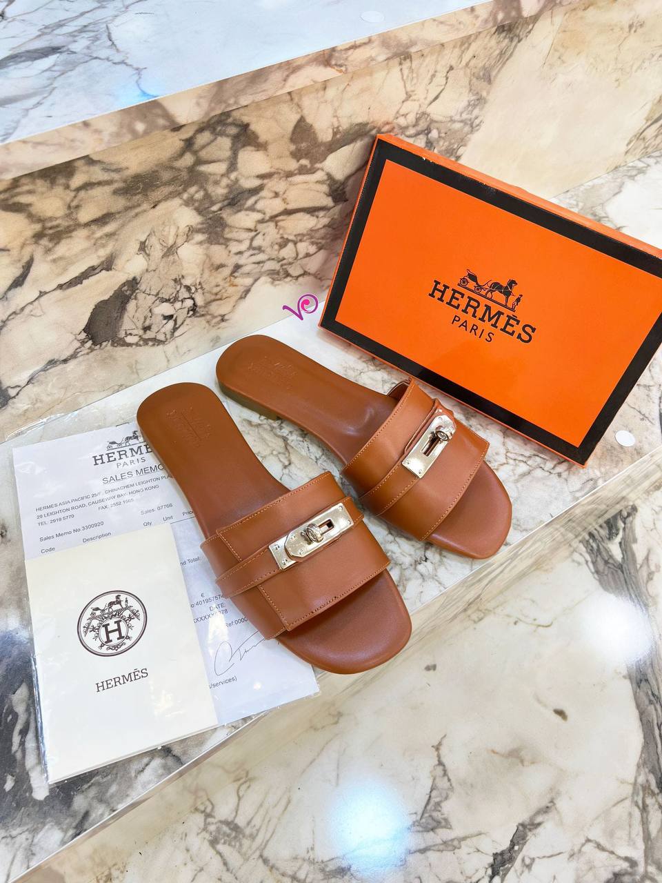 Hermes Kelly Sandals Taba