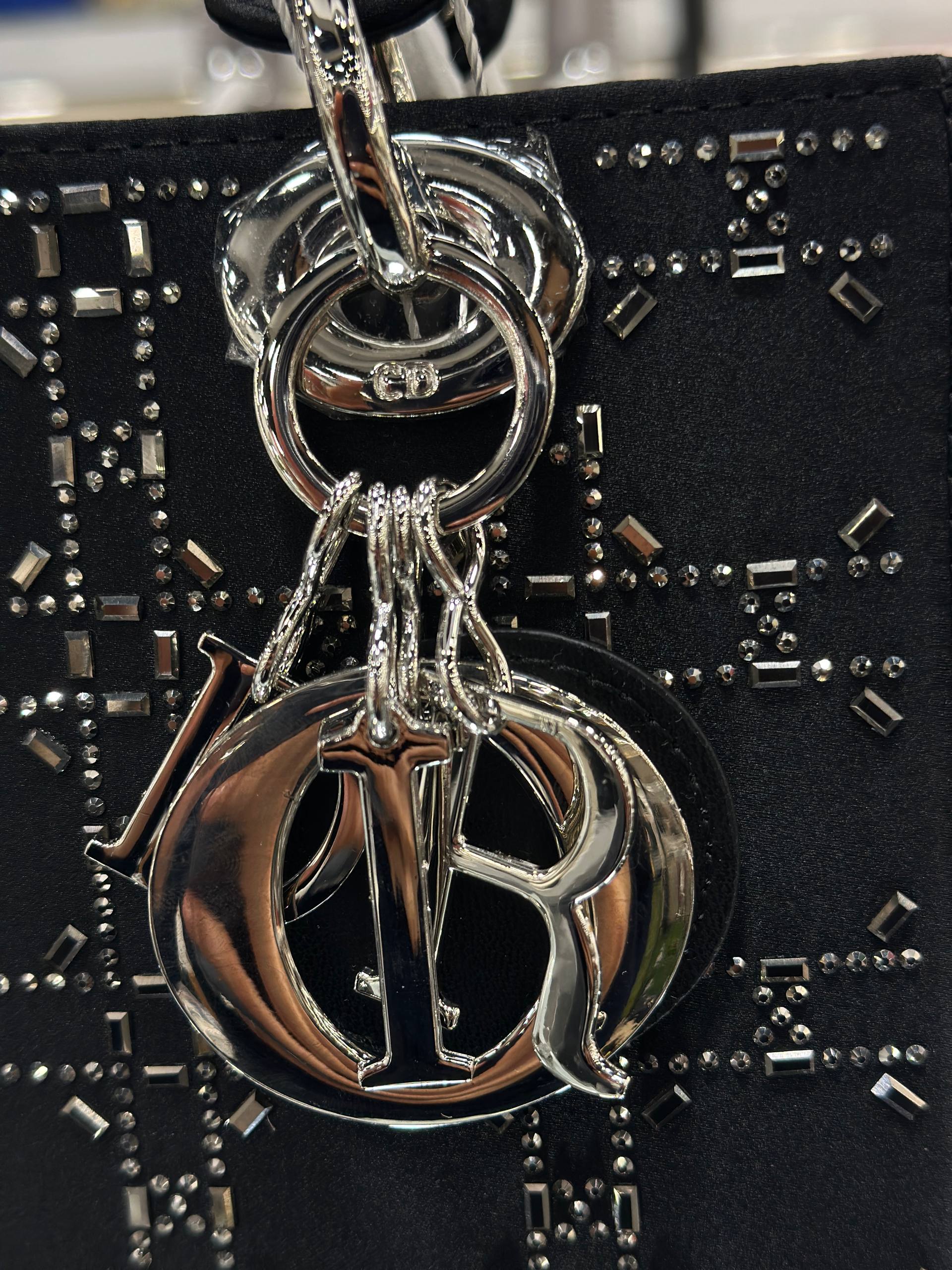 Christian Dior Lady Dior Studded Tote Bag