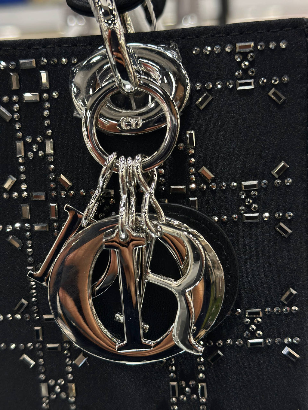 Christian Dior Lady Dior Studded Tote Bag