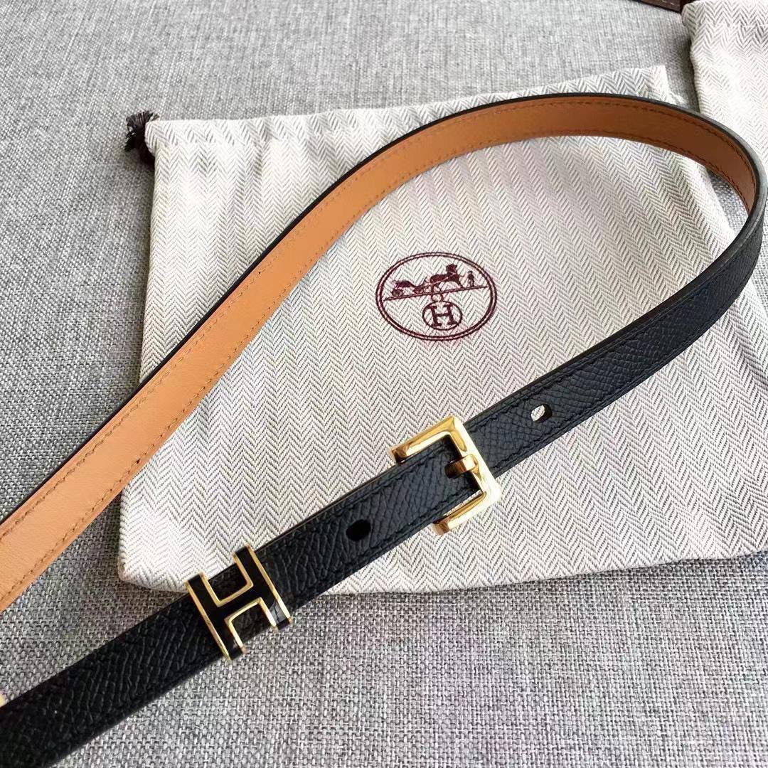 Hermès H Belt Reversible Black Gold