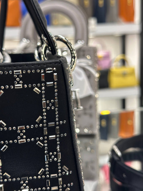Christian Dior Lady Dior Studded Tote Bag