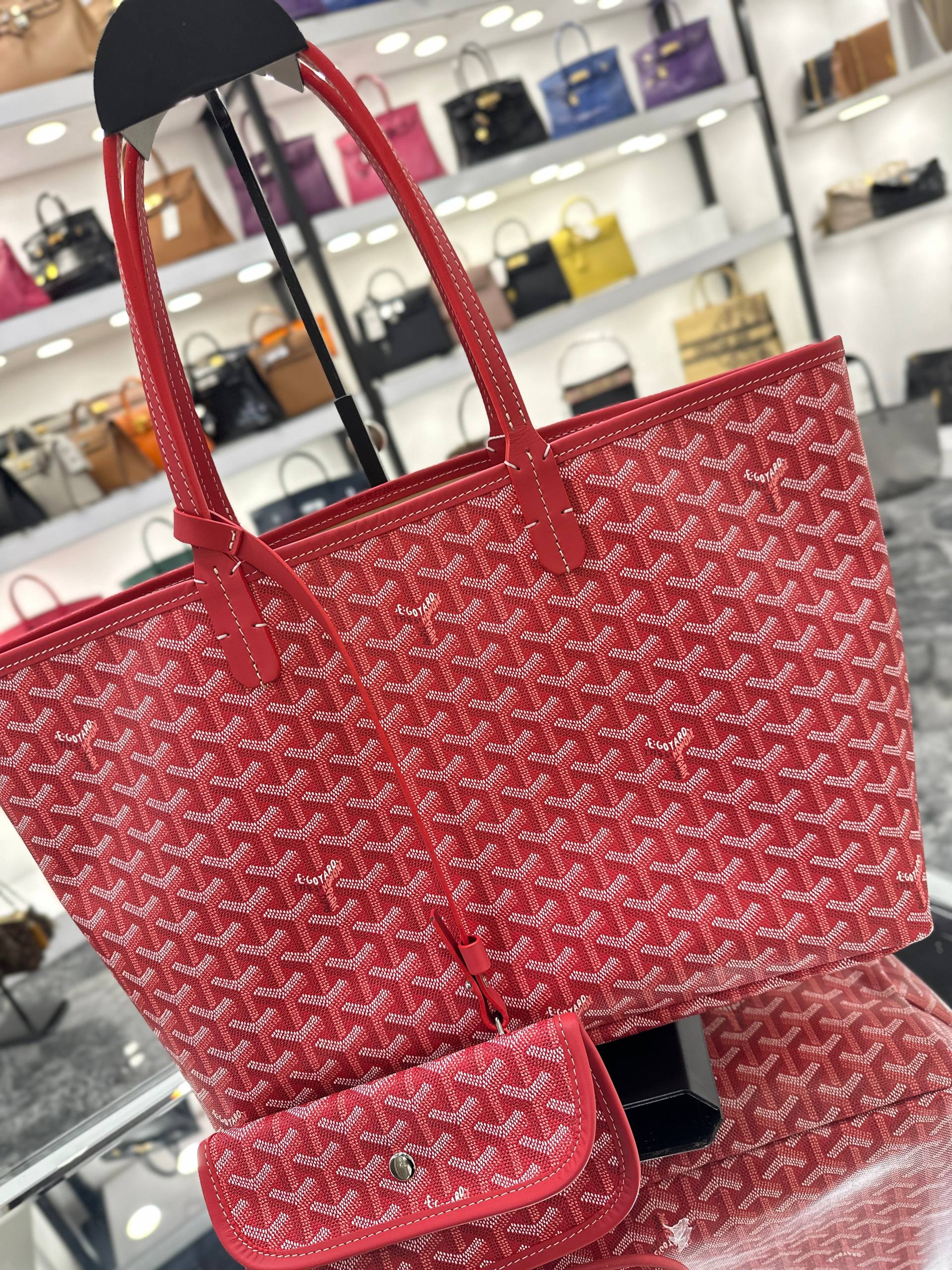 Goyard Saint Louis Tote Bag Red