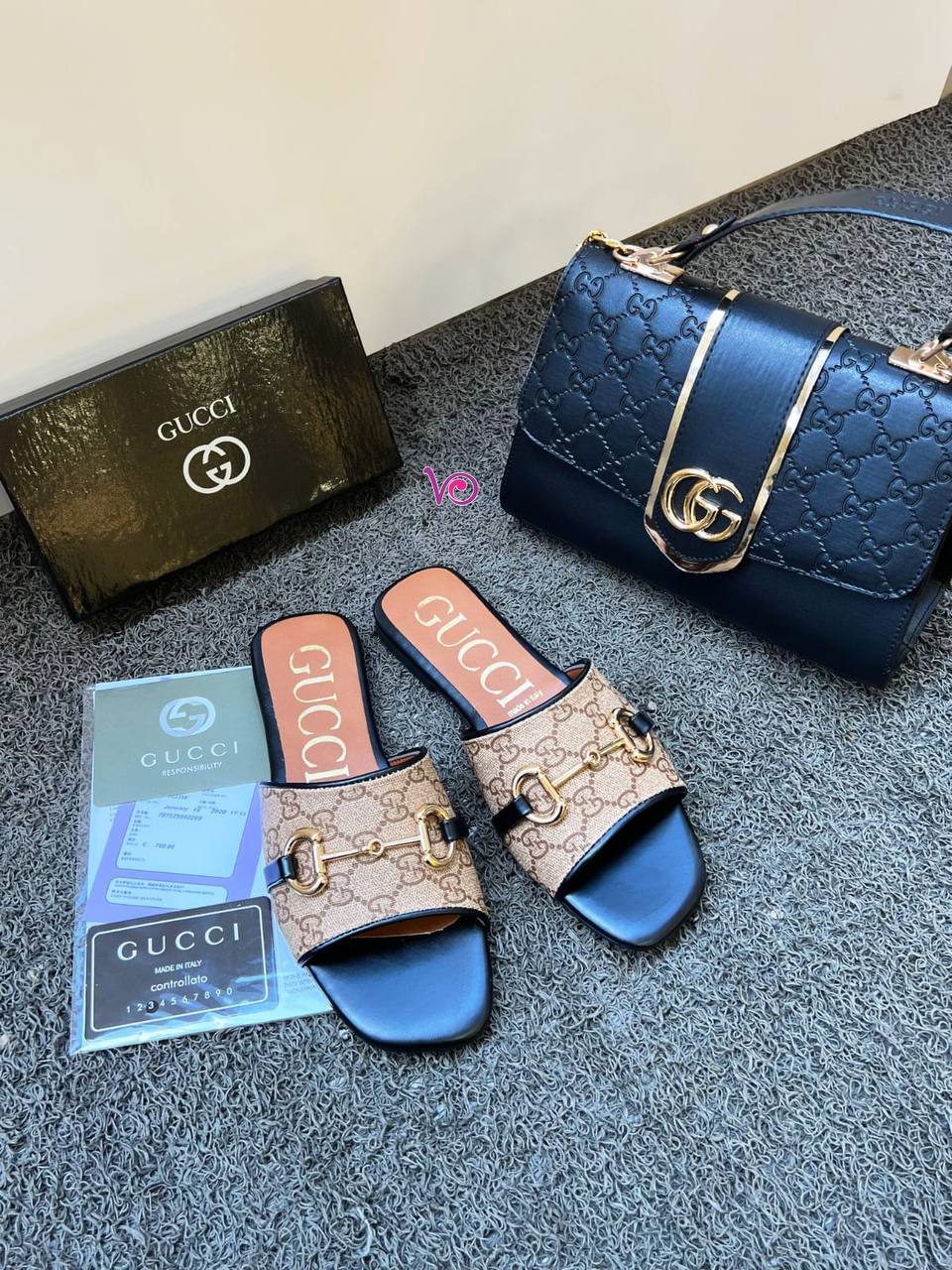 Gucci Slides Μαύρες