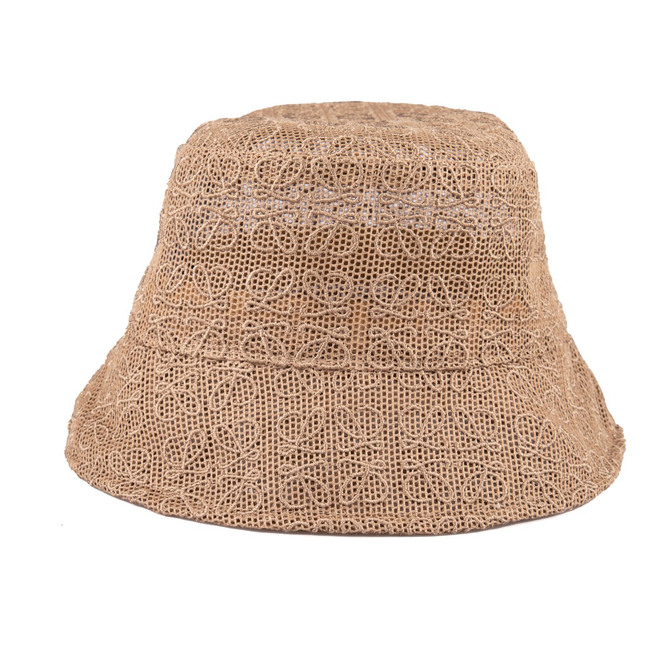 Loewe Anagram Lace Bucket Hat Beige