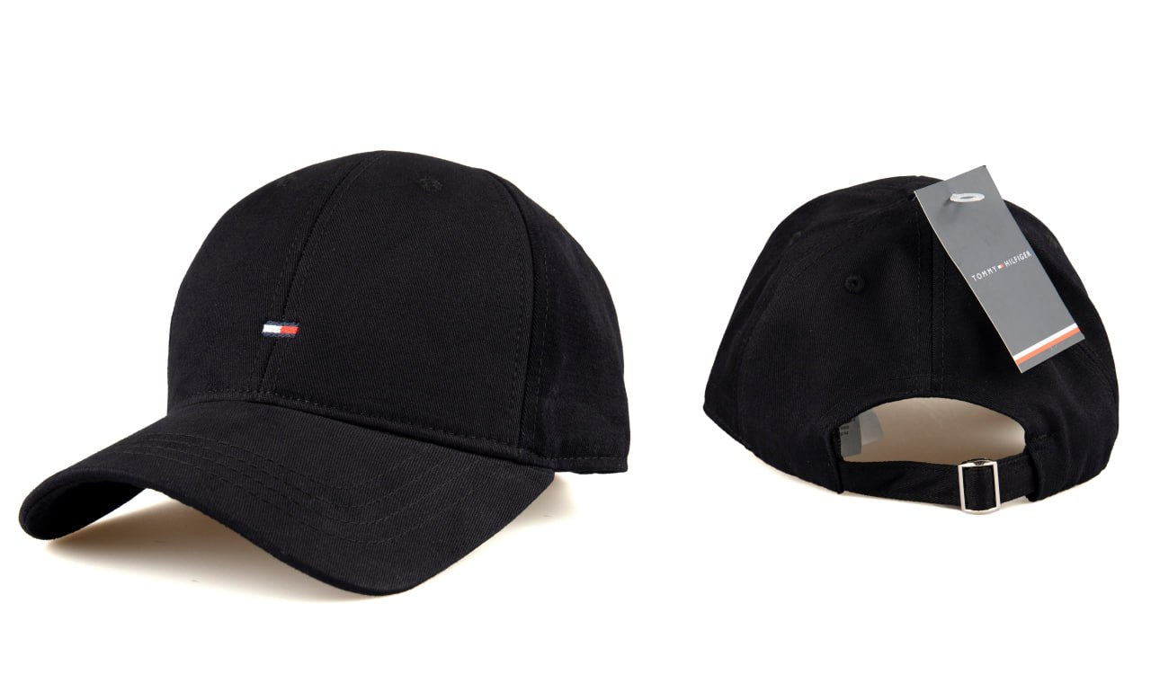 Tommy Hilfiger Flag Logo Baseball Cap Black