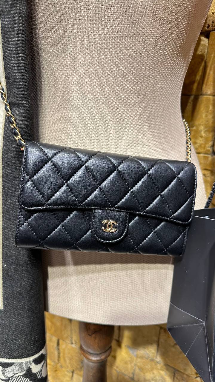 Chanel Wallet On Chain Black