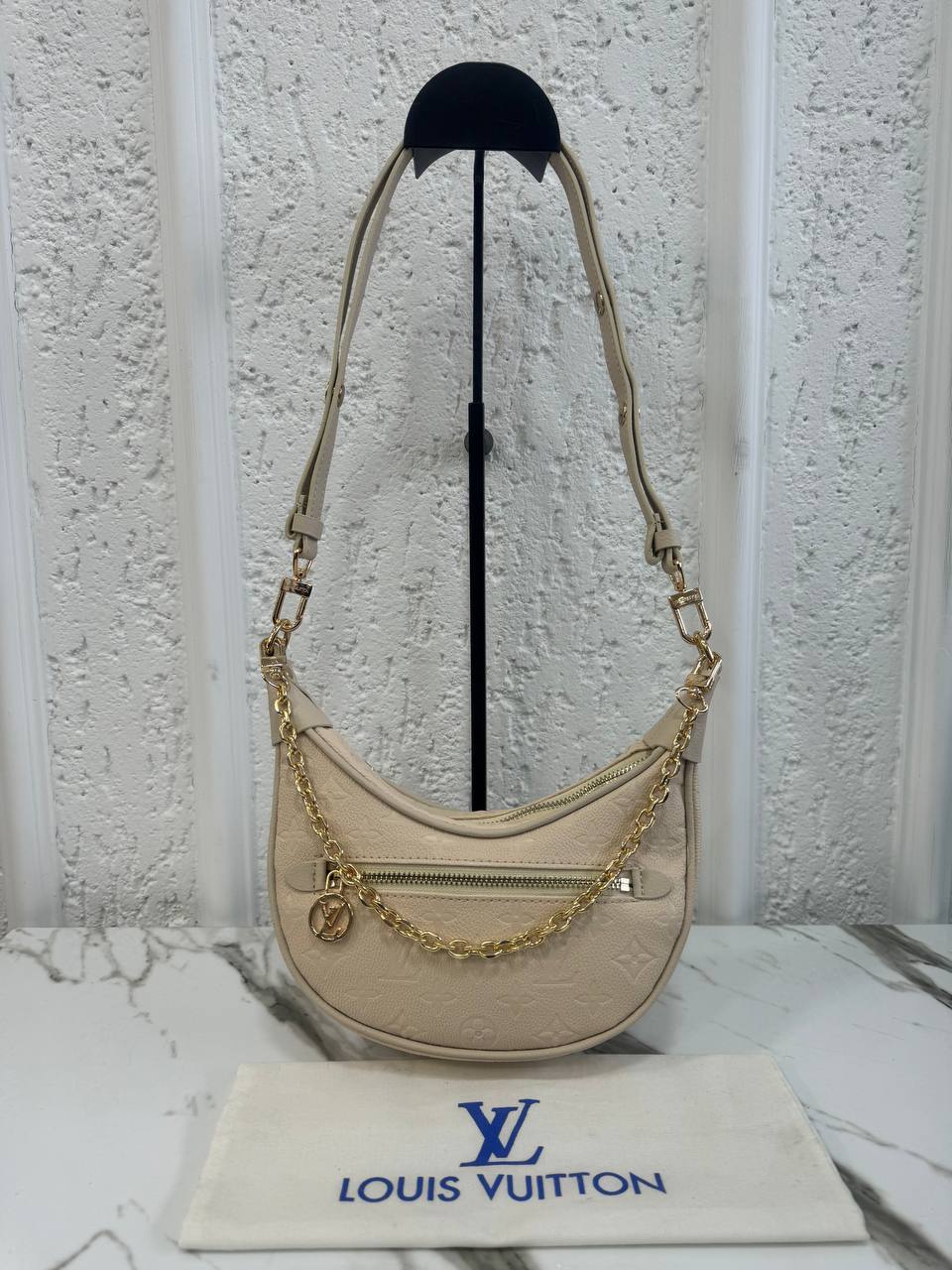Louis Vuitton Loop Hobo Monogram Empreinte Beige