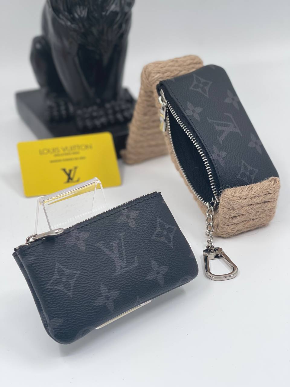 Louis Vuitton Key Pouch Monogram Eclipse