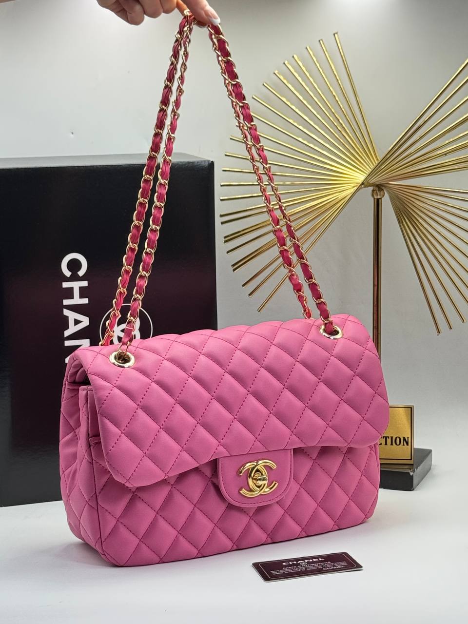 Chanel Classic Flap Bag fuchsia Quilted Leather