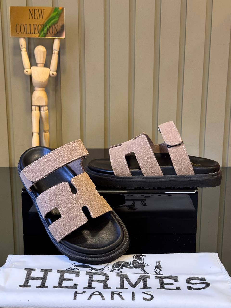 Hermes Sandals Chypre Dark Beige