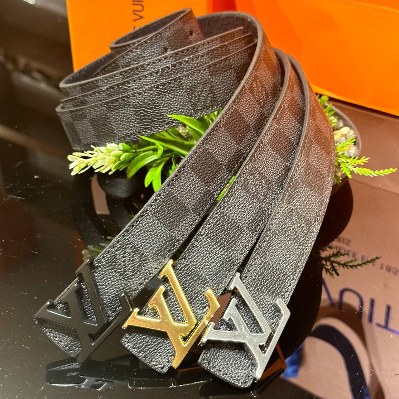 Louis Vuitton Initiales Belt Damier Graphite