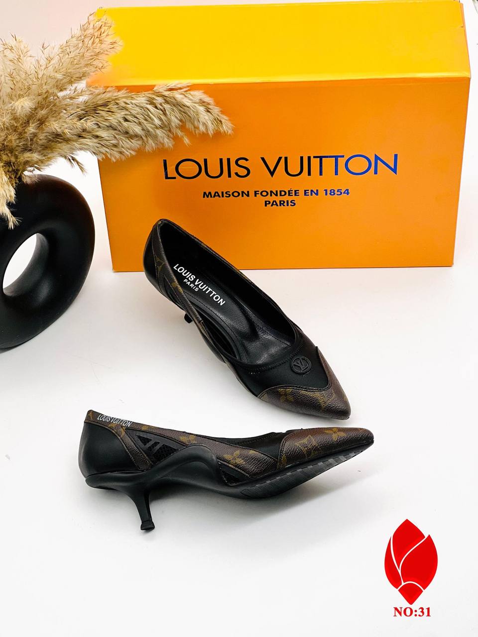 Louis Vuitton Monogram Pointed Toe Pumps