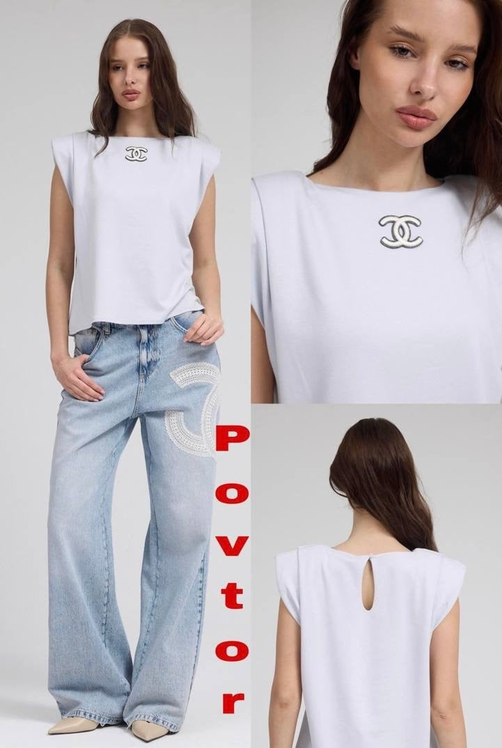 Chanel CC Logo Cotton T-Shirt