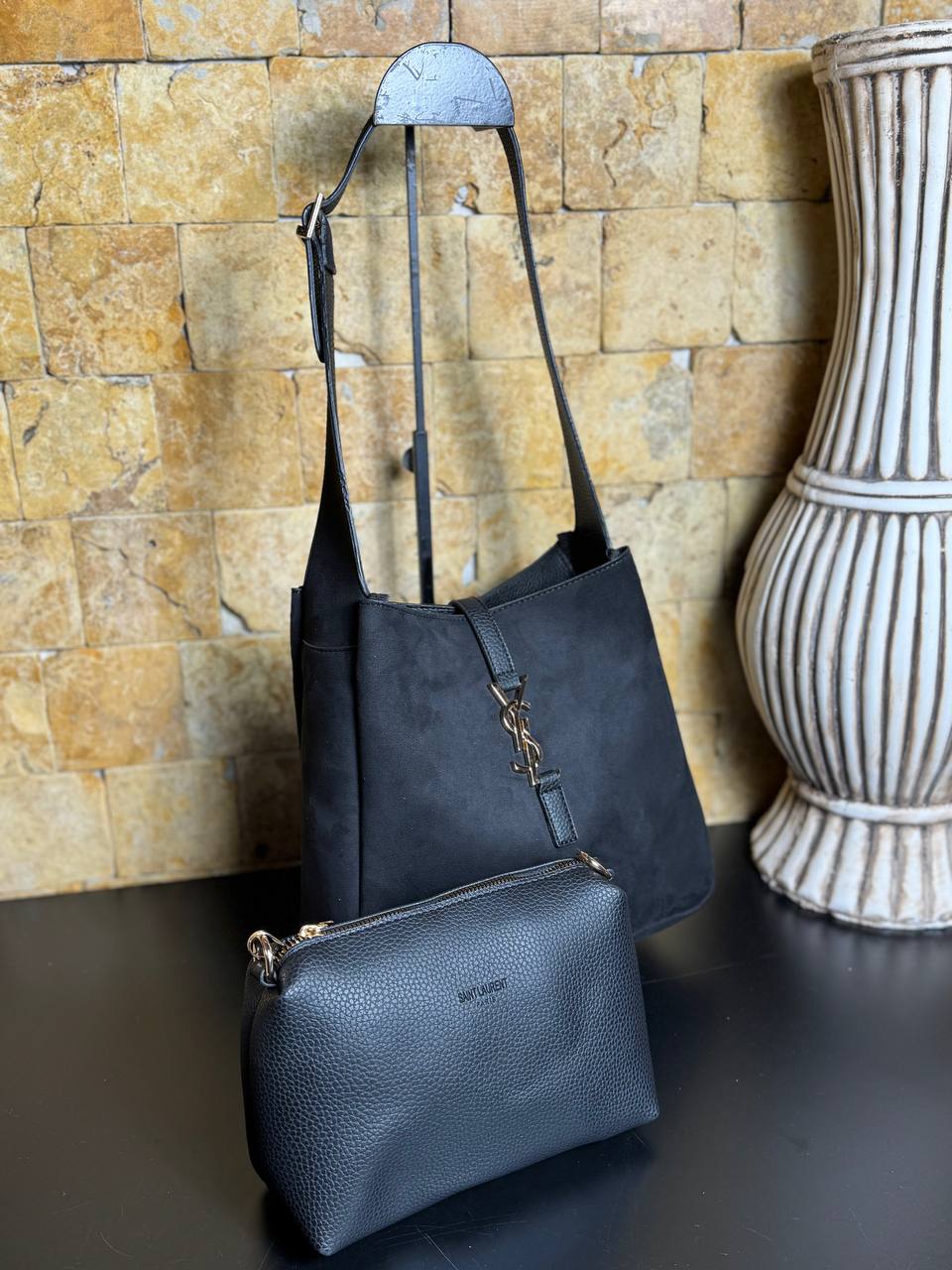 YSL Suede Black