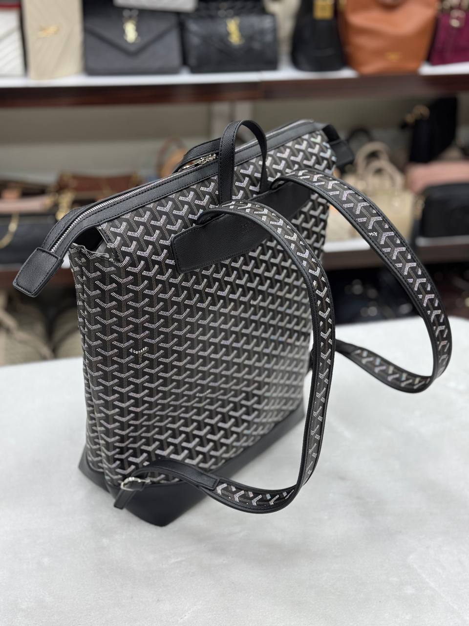 Goyard Saint Louis Backpack Canvas Black