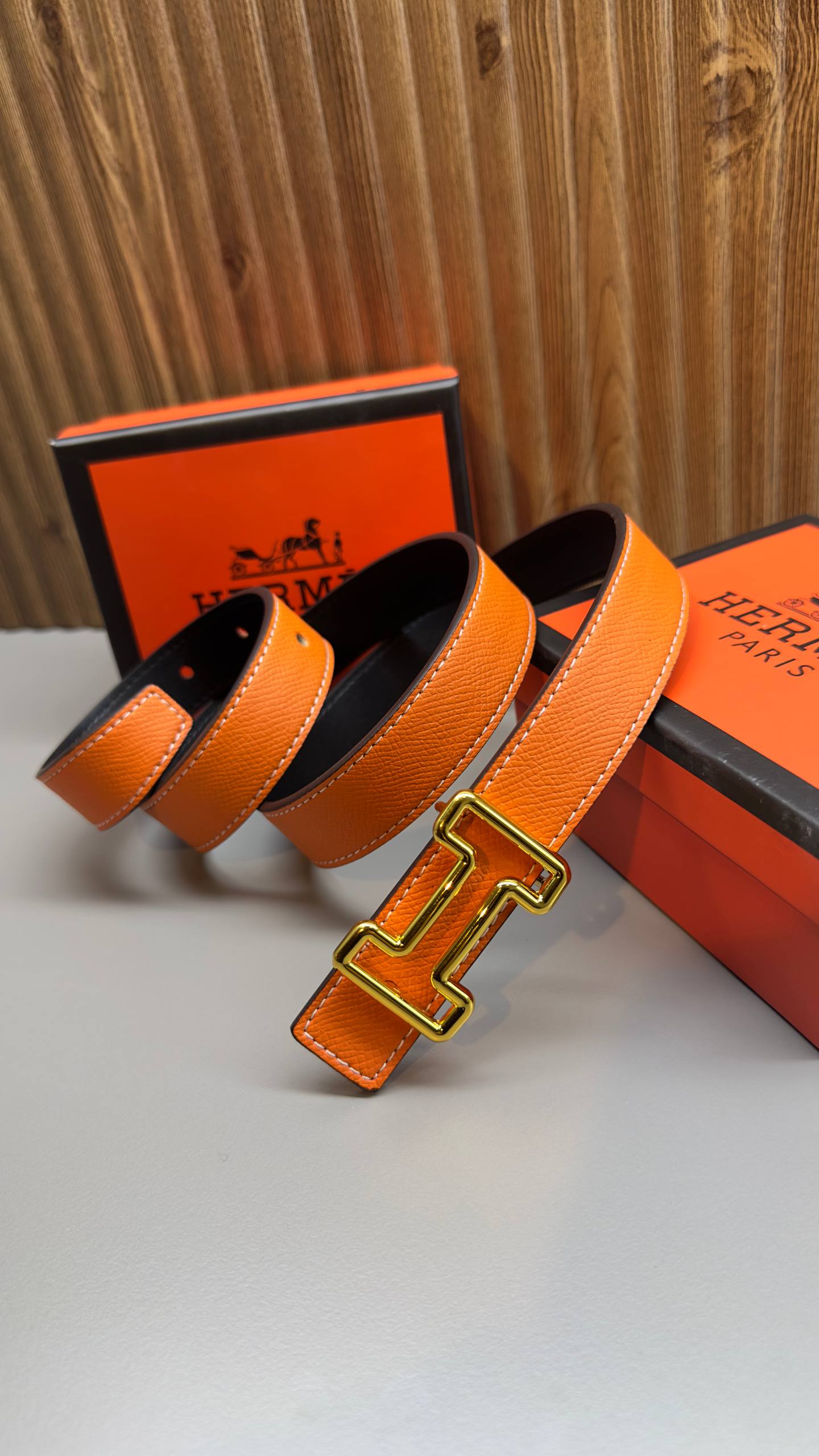 Hermes Belt Orange