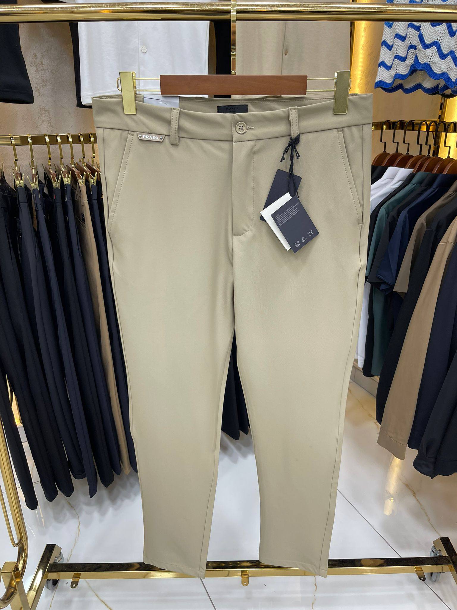 Prada Beige Tailored Trousers
