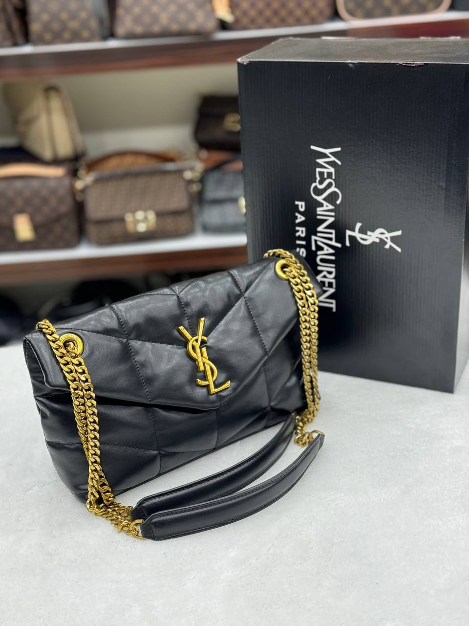 Ysl Loulou Puffer Black