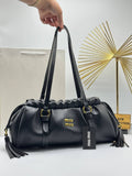 Miu Miu Leather Shoulder Bag Black