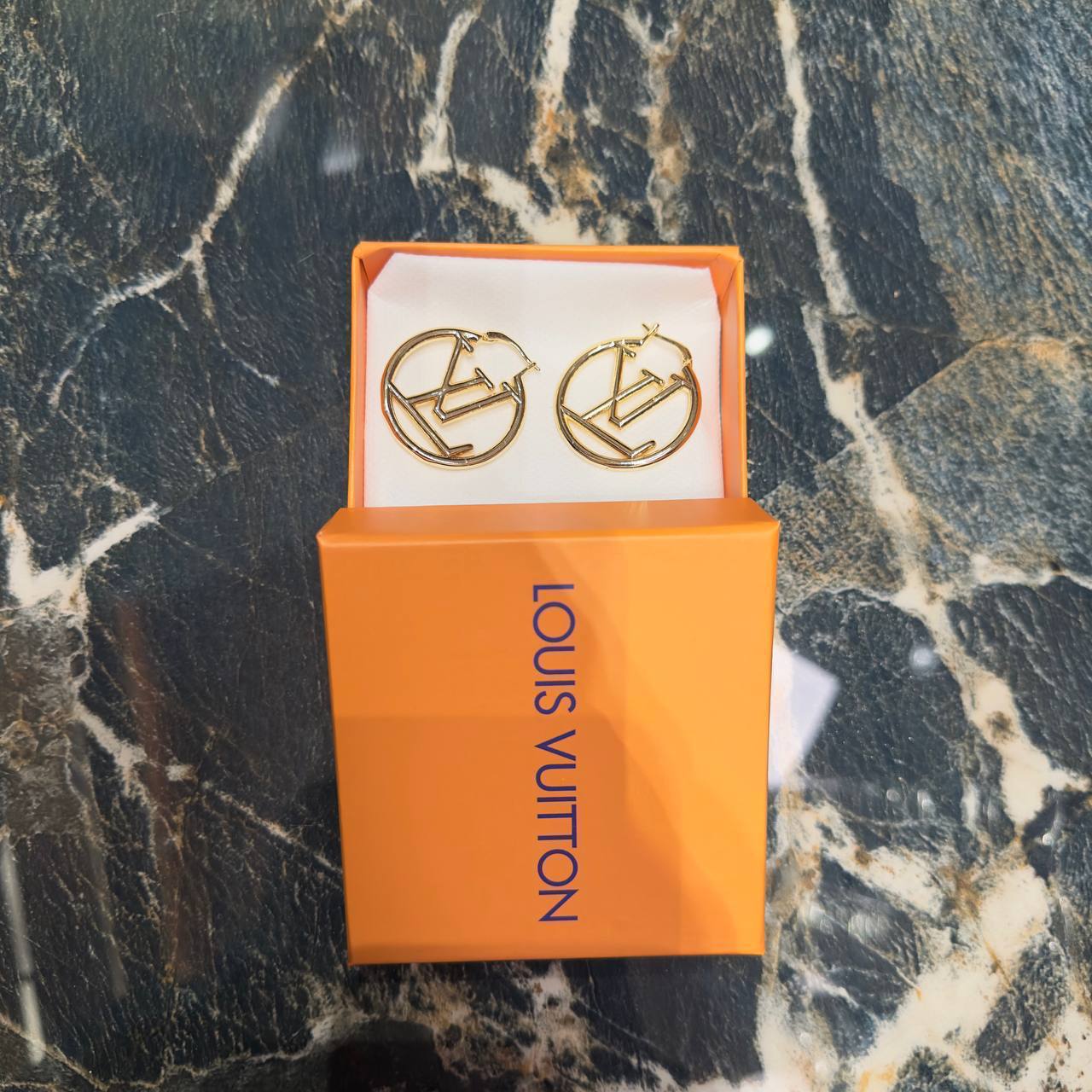 Louis Vuitton LV Circle Hoop Earrings Gold