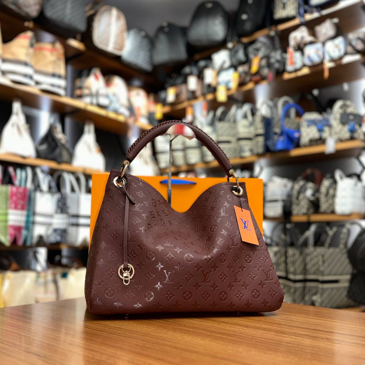 Louis Vuitton Artsy MM Monogram Empreinte Bordeaux