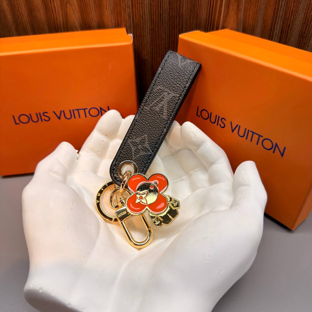 Louis Vuitton Monogram Flower Keychain Charm