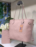 Louis Vuitton Neverfull MM Monogram Empreinte Pink