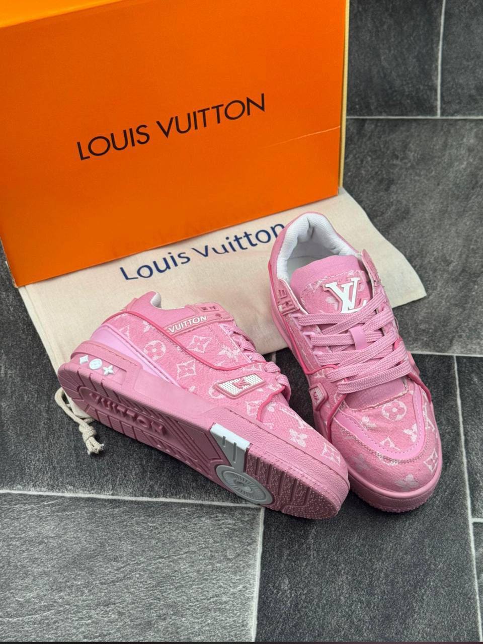 Louis Vuitton Trainer Sneaker Pink Monogram