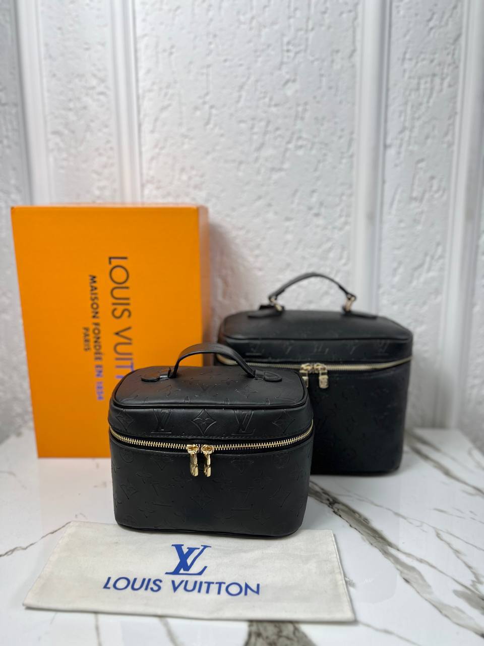 Louis Vuitton Monogram Empreinte Cosmetic Case Black