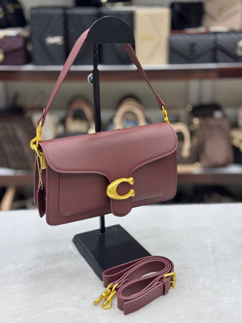 Coach Tabby Shoulder Bag Burgundy