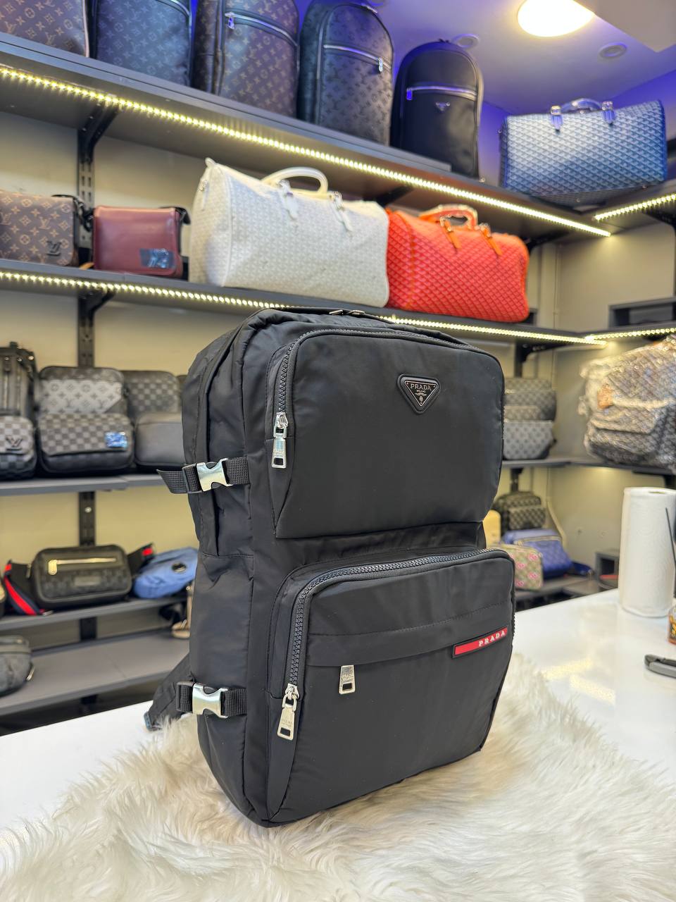 Prada Nylon Backpack Black