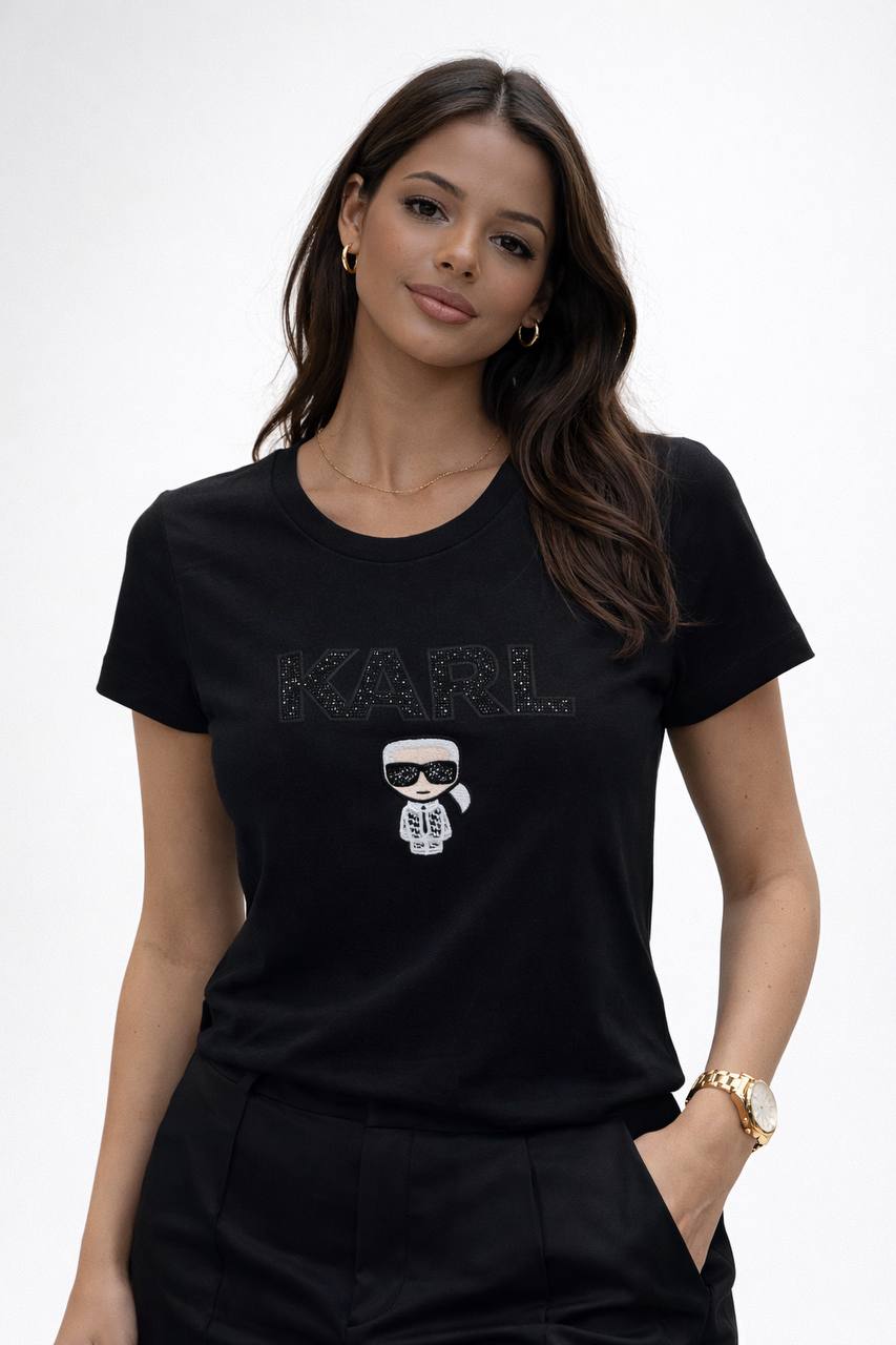 Karl Lagerfeld Μπλουζάκι Μαύρο