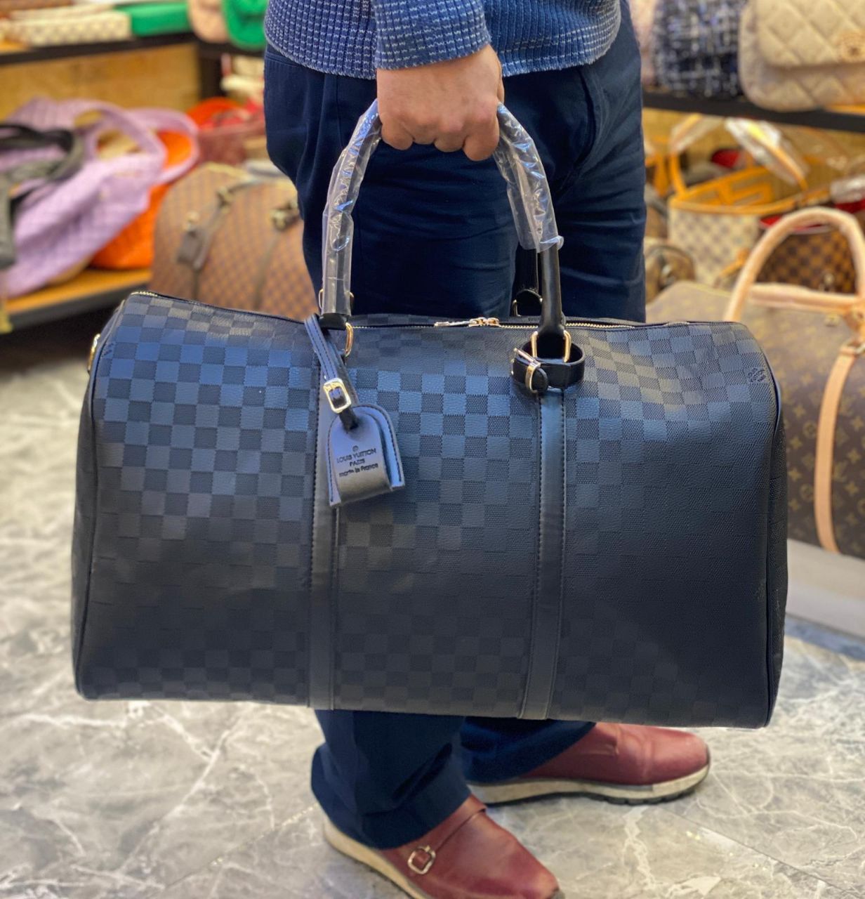 Louis Vuitton Keepall Damier Graphite Black