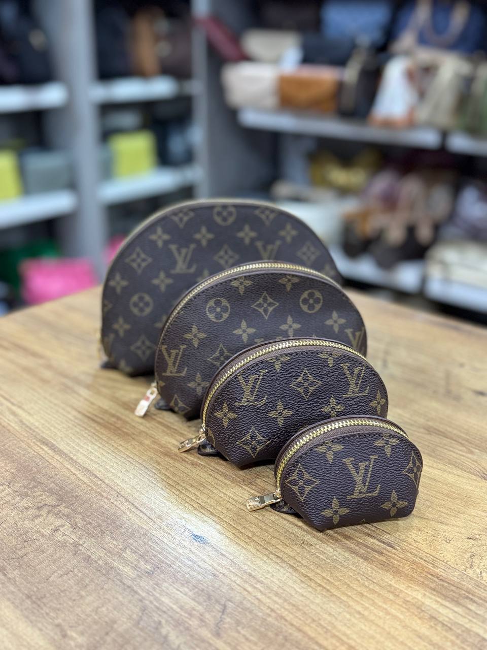 Louis Vuitton Monogram Cosmetic Pouch Set 4